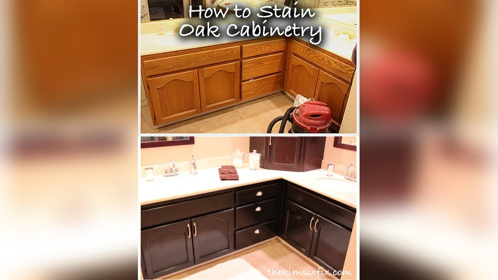 How to Stain Kitchen Cabinets Darker : Tasted